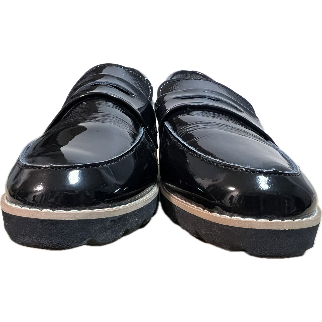 【美品】Recipiレシピ ローファー エナメル ブラック 本革 レディースの靴/シューズ(ローファー/革靴)の商品写真