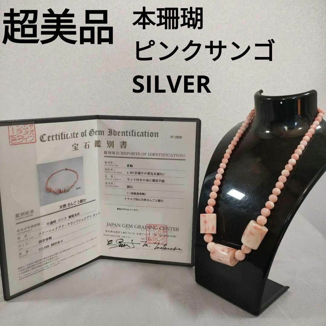 ひ509 超美品 本珊瑚 ピンクサンゴ SILVER ネックレス ひ509 超美品 本珊瑚 ピンクサンゴ SILVER ネックレス
