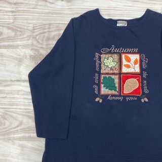 【FASHION BUG】刺繍　トレーナー　Lサイズ(トレーナー/スウェット)