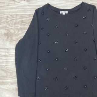 【dress barn】ビーズ刺繍　トレーナー　XLサイズ(トレーナー/スウェット)