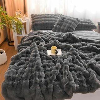 【話題】新品 ふわとろ毛布 もこもこ毛布 2枚 グレー 100×160 大人気