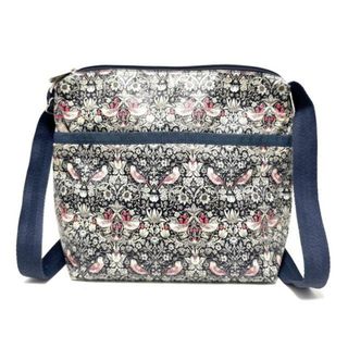 レスポートサック(LeSportsac)のLESPORTSAC(レスポートサック) ショルダーバッグ - ダークグレー×アイボリー×マルチ 花柄/鳥柄(ショルダーバッグ)