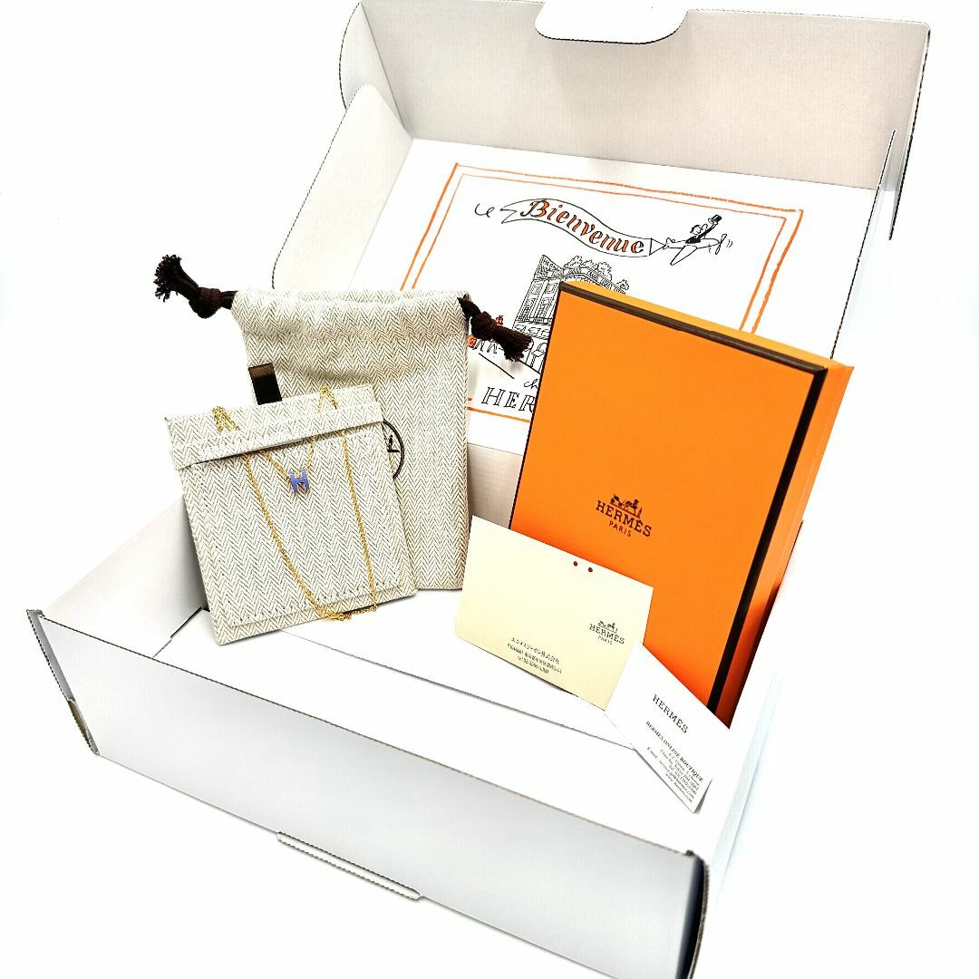 HERMES - 【完全未使用・付属品豪華】エルメスHERMES ネックレス ミニポップH ブルー