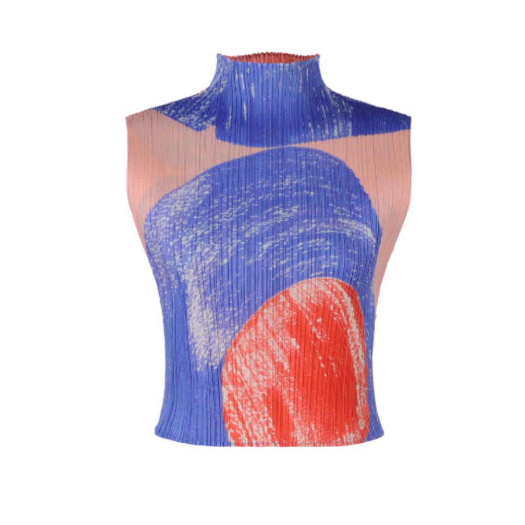 PLEATS PLEASE ISSEY MIYAKE - PLEATS PLEASE ISSEY MIYAKEハイネックノースリーブトップ