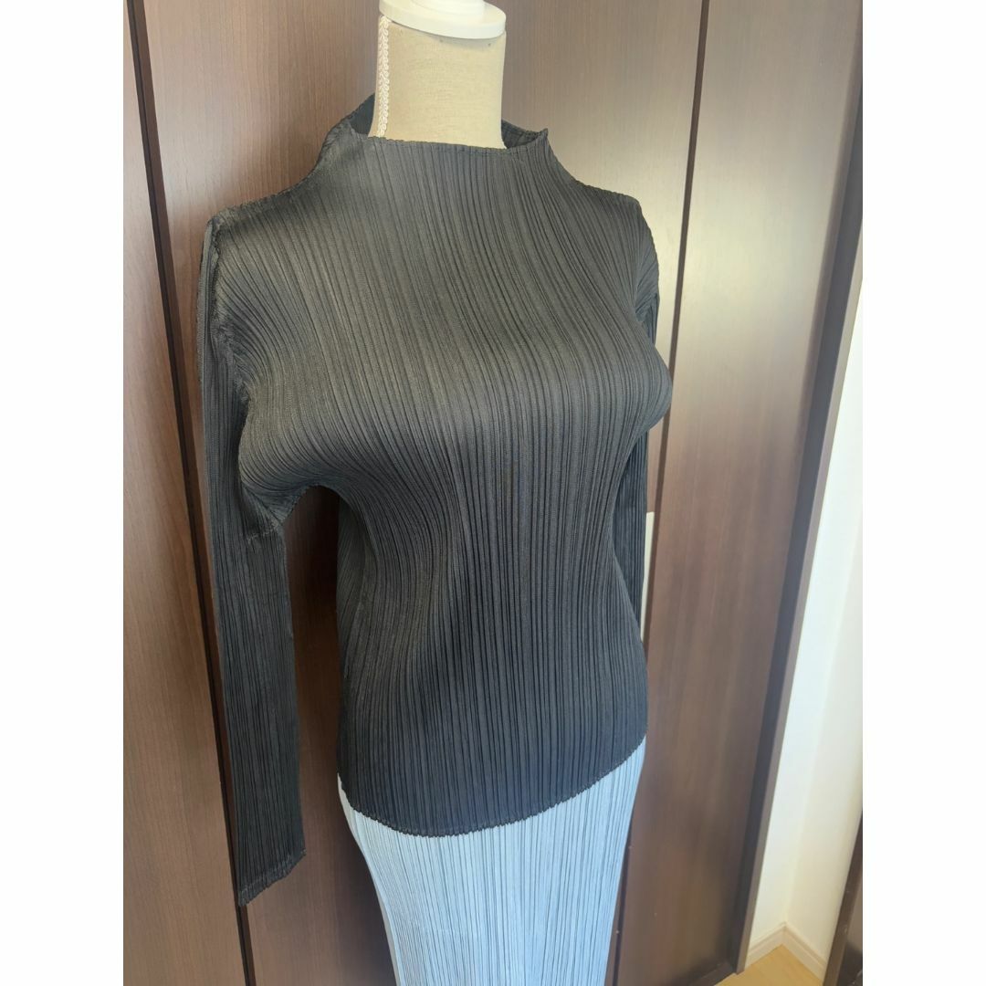 Pleats Please ISSEY MIYAKE 長袖 ボルドー ハイネック - トップス Pleats Please ISSEY MIYAKE 長袖 ボルドー ハイネック - トップス
