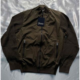 HERNO - HERNO ヘルノ ニット 切り替え パーカー ブラックの通販 HERNO - HERNO ヘルノ ニット 切り替え パーカー ブラックの通販