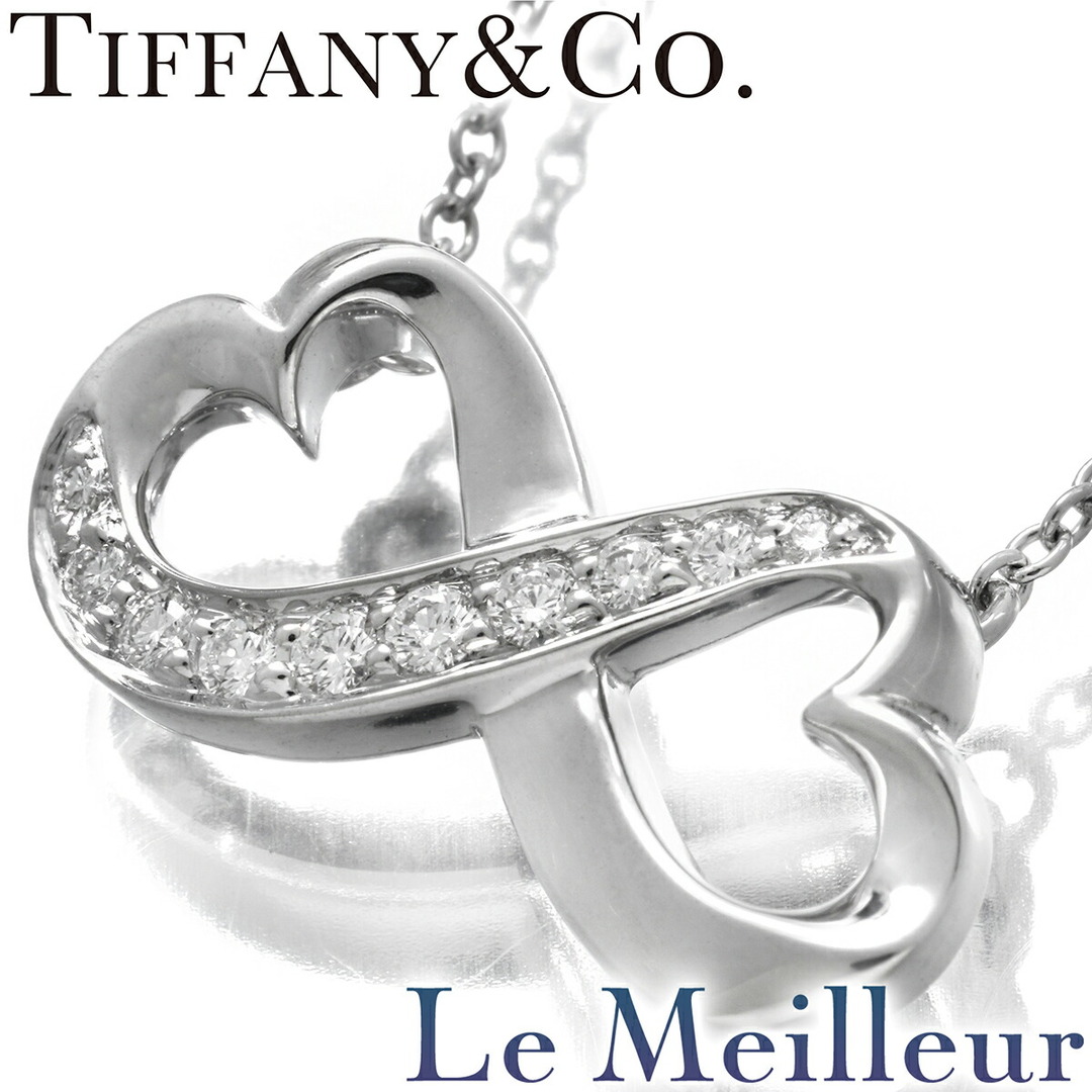 Tiffany & Co. - ティファニー パロマ・ピカソ ダブル ラビングハート ダイヤモンド ネックレス ダイヤモンド K18 TIFFANY&Co.  中古 プレラブド 返品OK
