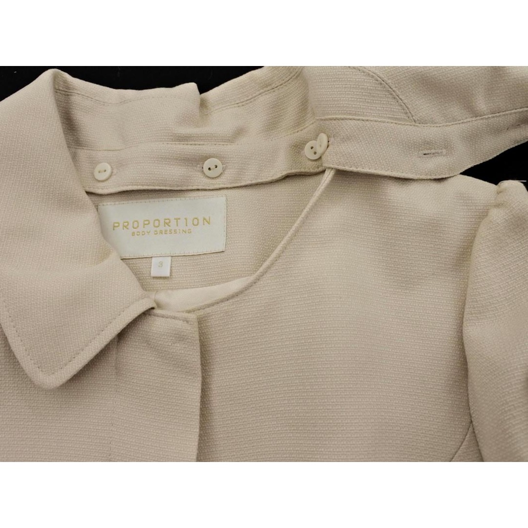 PROPORTION(プロポーション)のPROPORTION プロポーション ボディドレッシング 襟 付き ノーカラー コート size3/ベージュ ◇■ レディース レディースのジャケット/アウター(その他)の商品写真