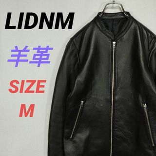 LIDNM - LIDNM 黒レザーシングルライダースジャケットの通販 by LIDNM - LIDNM 黒レザーシングルライダースジャケットの通販 by