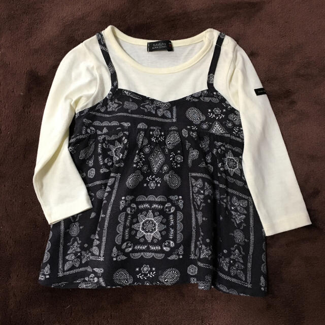 futafuta(フタフタ)のキャミソール付きロンT 90 キッズ/ベビー/マタニティのキッズ服女の子用(90cm~)(Tシャツ/カットソー)の商品写真