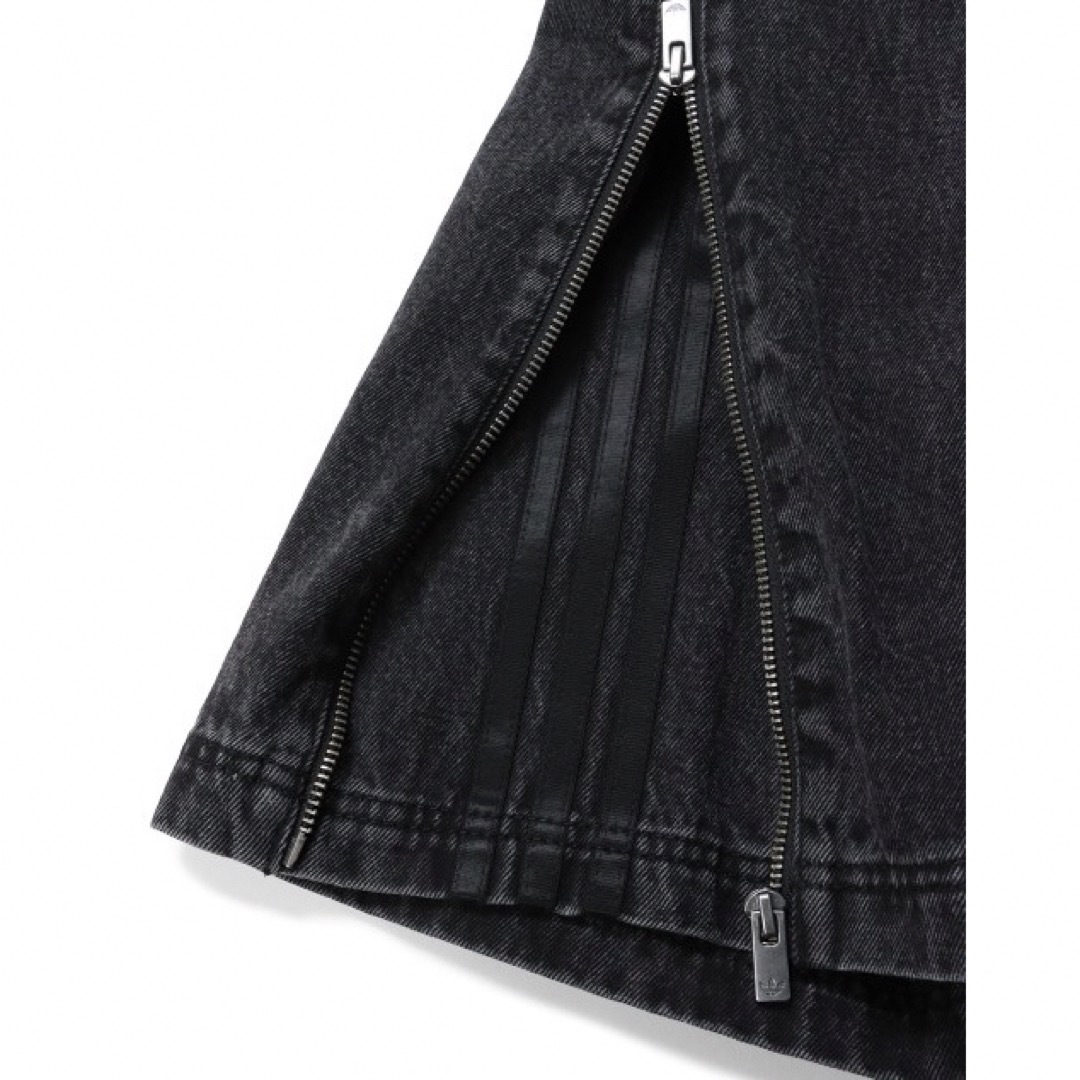 adidas - adidas DENIM ZIP PANT ジップ デニム 25 パンツ 黒の adidas - adidas DENIM ZIP PANT ジップ デニム 25 パンツ 黒の
