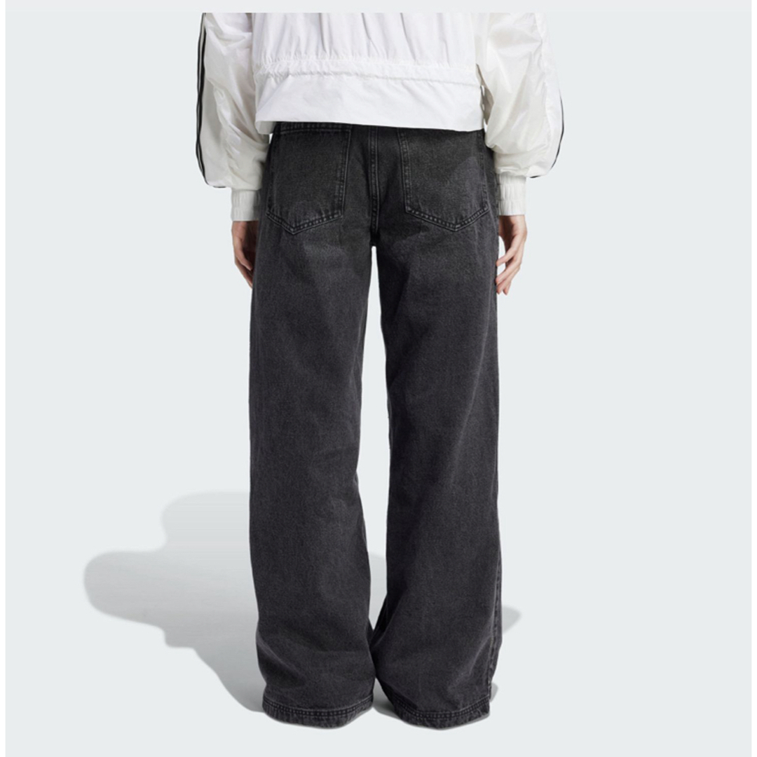 adidas - adidas DENIM ZIP PANT ジップ デニム 25 パンツ 黒の adidas - adidas DENIM ZIP PANT ジップ デニム 25 パンツ 黒の