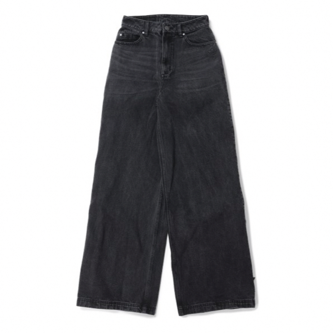 adidas - adidas DENIM ZIP PANT ジップ デニム 25 パンツ 黒の adidas - adidas DENIM ZIP PANT ジップ デニム 25 パンツ 黒の