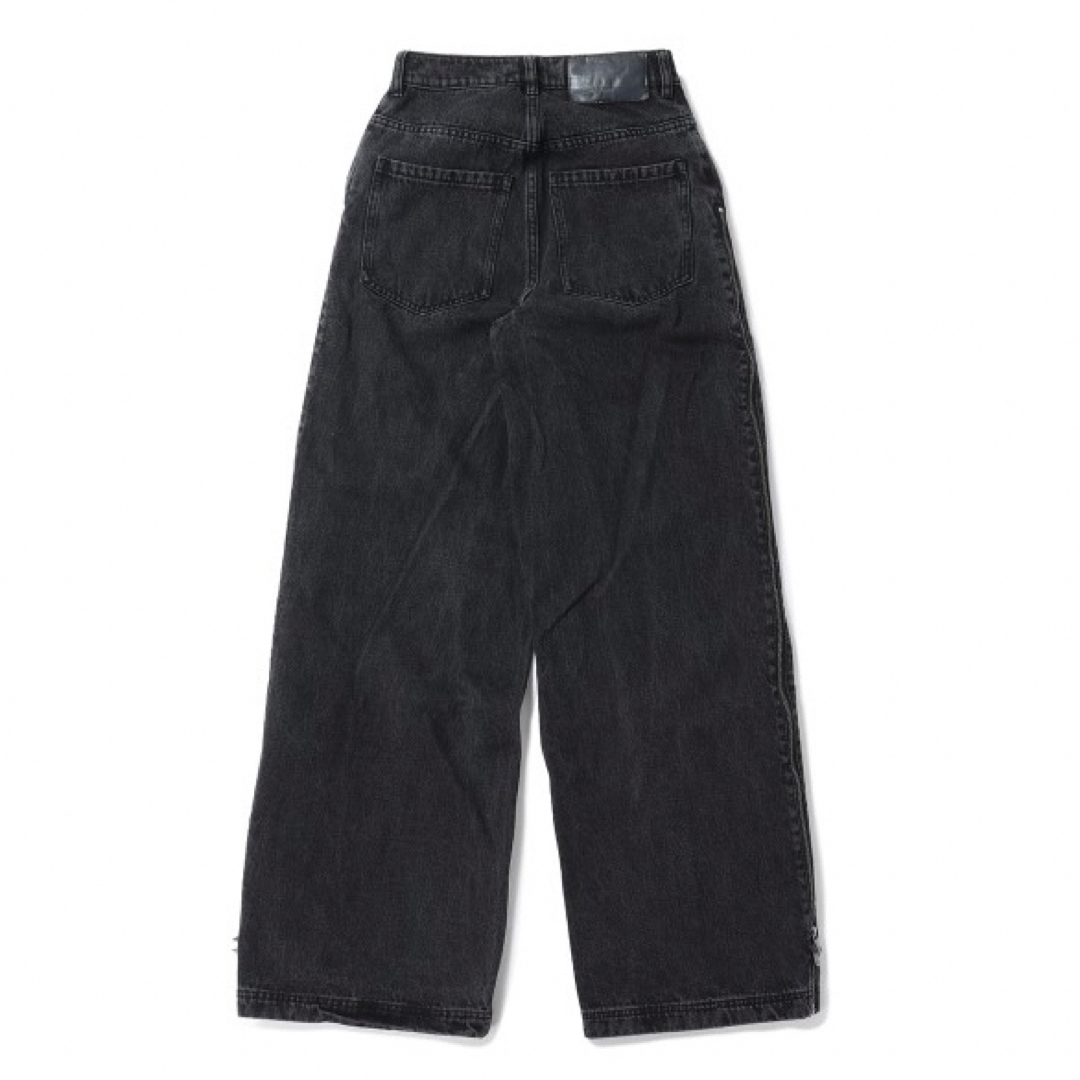adidas - adidas DENIM ZIP PANT ジップ デニム 25 パンツ 黒の adidas - adidas DENIM ZIP PANT ジップ デニム 25 パンツ 黒の