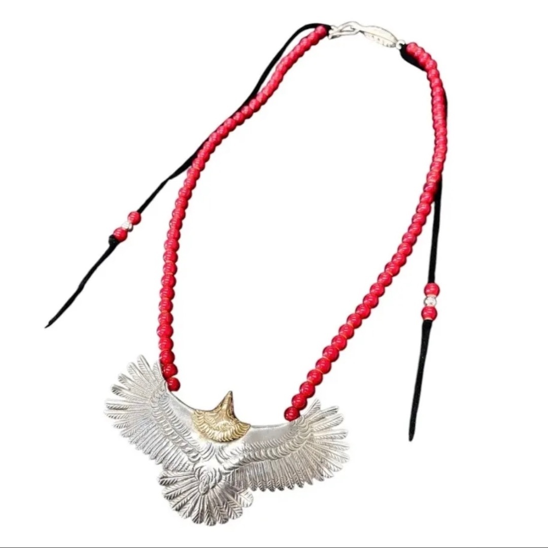 ARIZONA FREEDOM(アリゾナフリーダム)のアリゾナフリーダム ARIZONA FREEDOM ■【 T-25c 】ビーズ セット 大 イーグル ネックレス メンズのアクセサリー(ネックレス)の商品写真