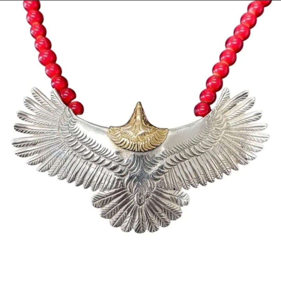 ARIZONA FREEDOM(アリゾナフリーダム)のアリゾナフリーダム ARIZONA FREEDOM ■【 T-25c 】ビーズ セット 大 イーグル ネックレス メンズのアクセサリー(ネックレス)の商品写真