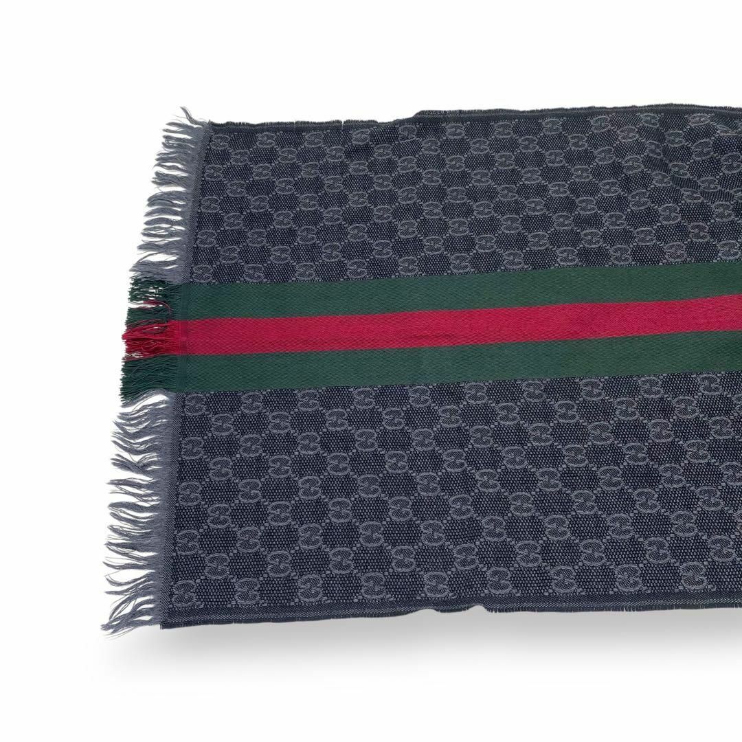 GUCCI - GUCCI グッチ マフラー ストール GG柄 シェリーライン GUCCI - GUCCI グッチ マフラー ストール GG柄 シェリーライン