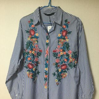 ザラ(ZARA)のZARA 刺繍シャツ (シャツ/ブラウス(長袖/七分))