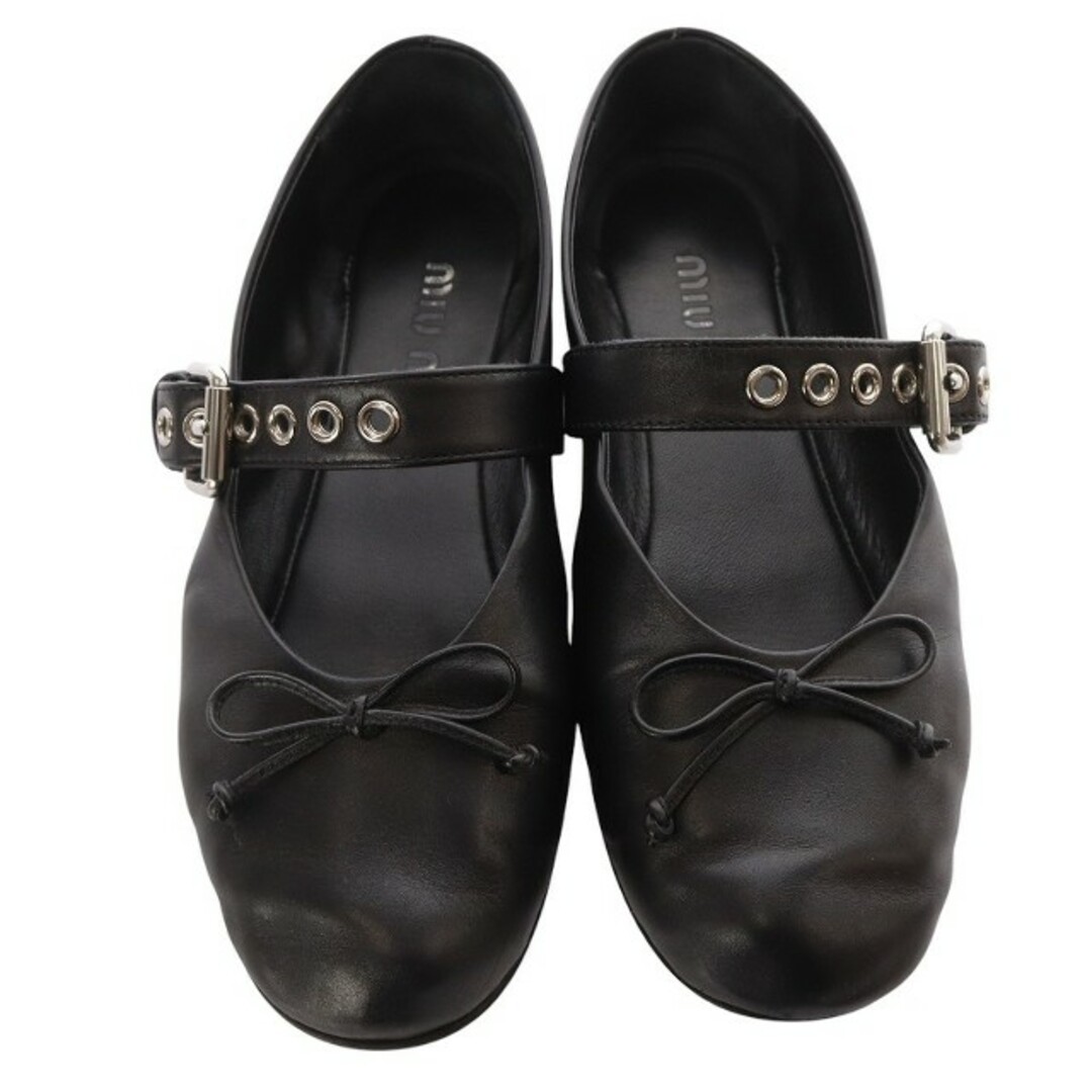 MIU MIU - ミュウミュウ レザー バレリーナ バレエシューズ 35.5 MIU MIU - ミュウミュウ レザー バレリーナ バレエシューズ 35.5