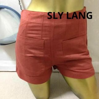 スライラング(SLY LANG)の【0819】SLY LANG スエード 4つポケット ショートパンツ オレンジ(ショートパンツ)