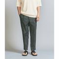 【DK.GREEN】【S】ポリエステル コットンリネン 1プリーツ テーパードパンツ