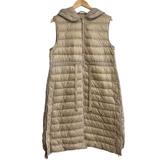 S 異なっ MaxMara ベージュ ロングダウンベスト リバーシブル S 異なっ MaxMara ベージュ ロングダウンベスト リバーシブル
