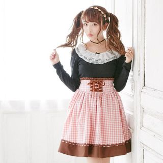 ユメテンボウ(夢展望)の美品✨チョコレート配色スカート(ひざ丈スカート)