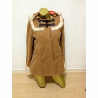 【1705】フード付き ムートン ダッフルコート(ダッフルコート)