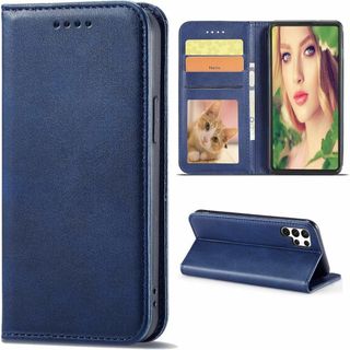 ⭐️ネイビー⭐️Galaxy S24 Ultra ケース手帳型 携帯　スマホケー(Androidケース)
