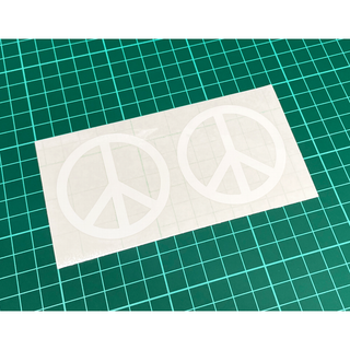 ピースマーク 6cm×6cm（2枚セット）平和の象徴！(車外アクセサリ)