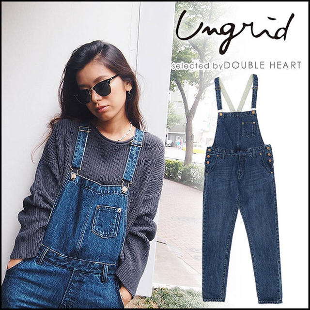 Ungrid(アングリッド)の❤新同❤Ungrid❤ヴィンテージテーパードサロペット❤アングリッド❤デニム レディースのパンツ(サロペット/オーバーオール)の商品写真