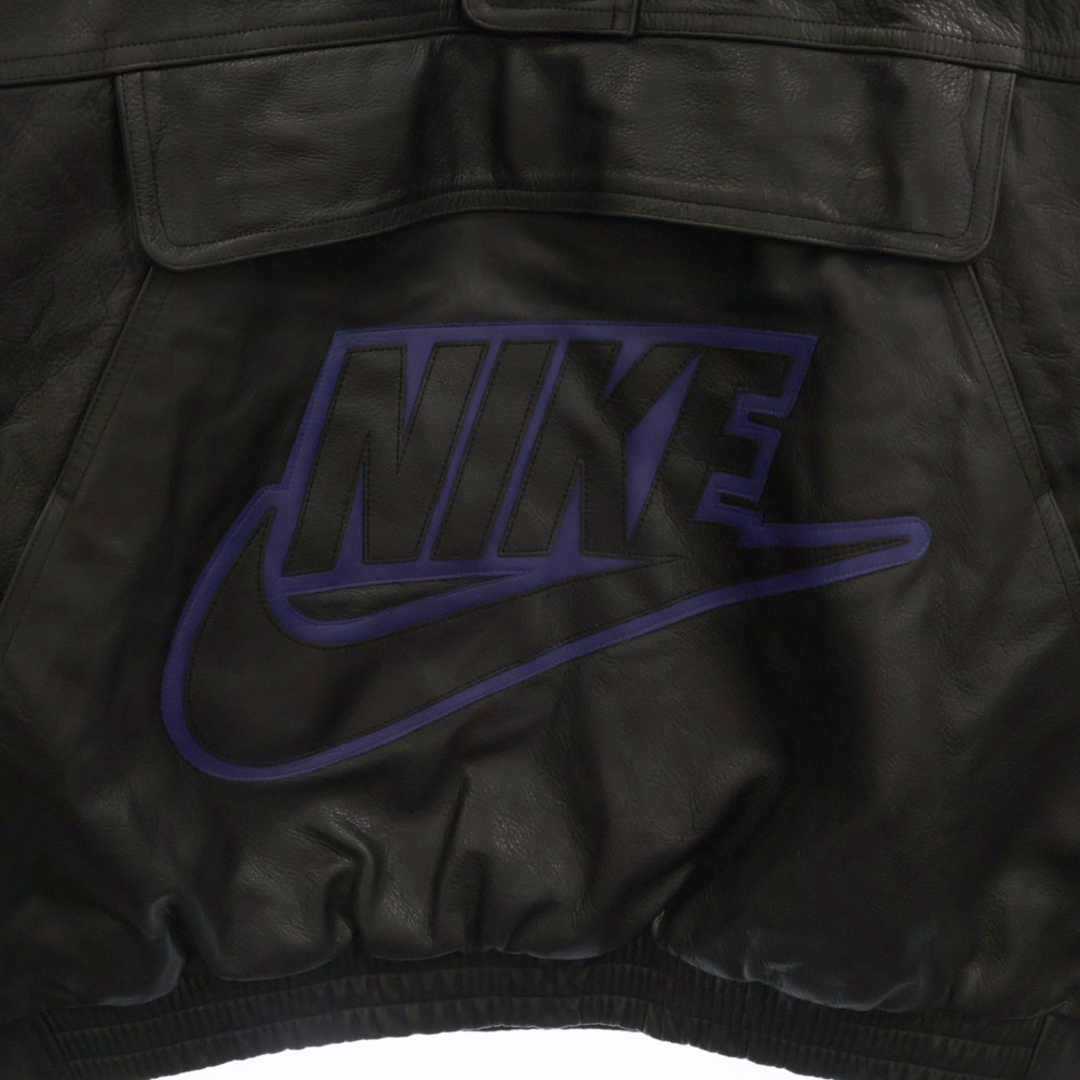 SUPREME シュプリーム 19AW ×NIKE Leather Bomber Jacket ナイキ レザーボンバージャケット ブラック CK6218-010 SUPREME シュプリーム 19AW ×NIKE Leather Bomber Jacket ナイキ レザーボンバージャケット ブラック CK6218-010