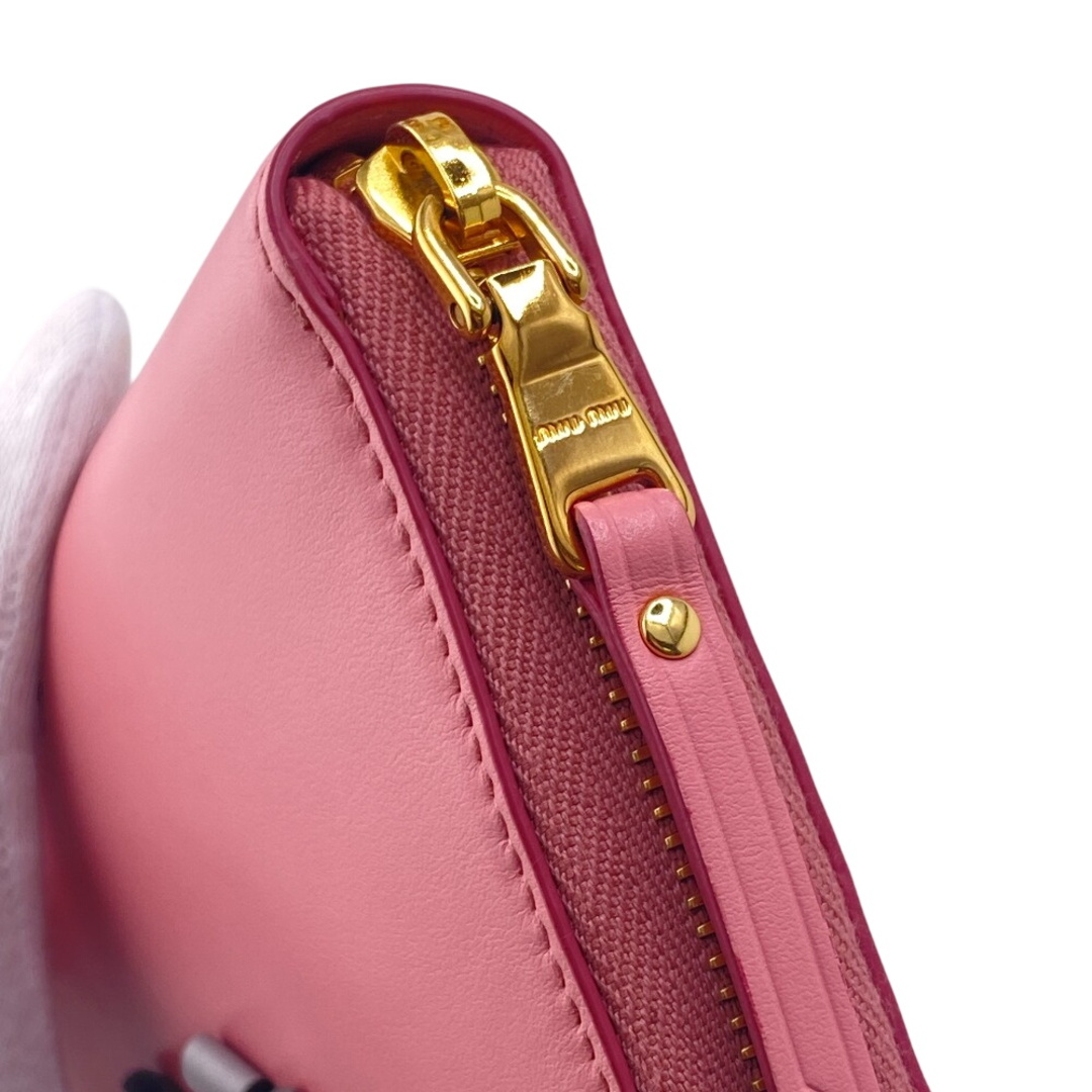 MIU MIU - ミュウミュウ MIUMIU 長財布 リボン ラウンド MIU MIU - ミュウミュウ MIUMIU 長財布 リボン ラウンド