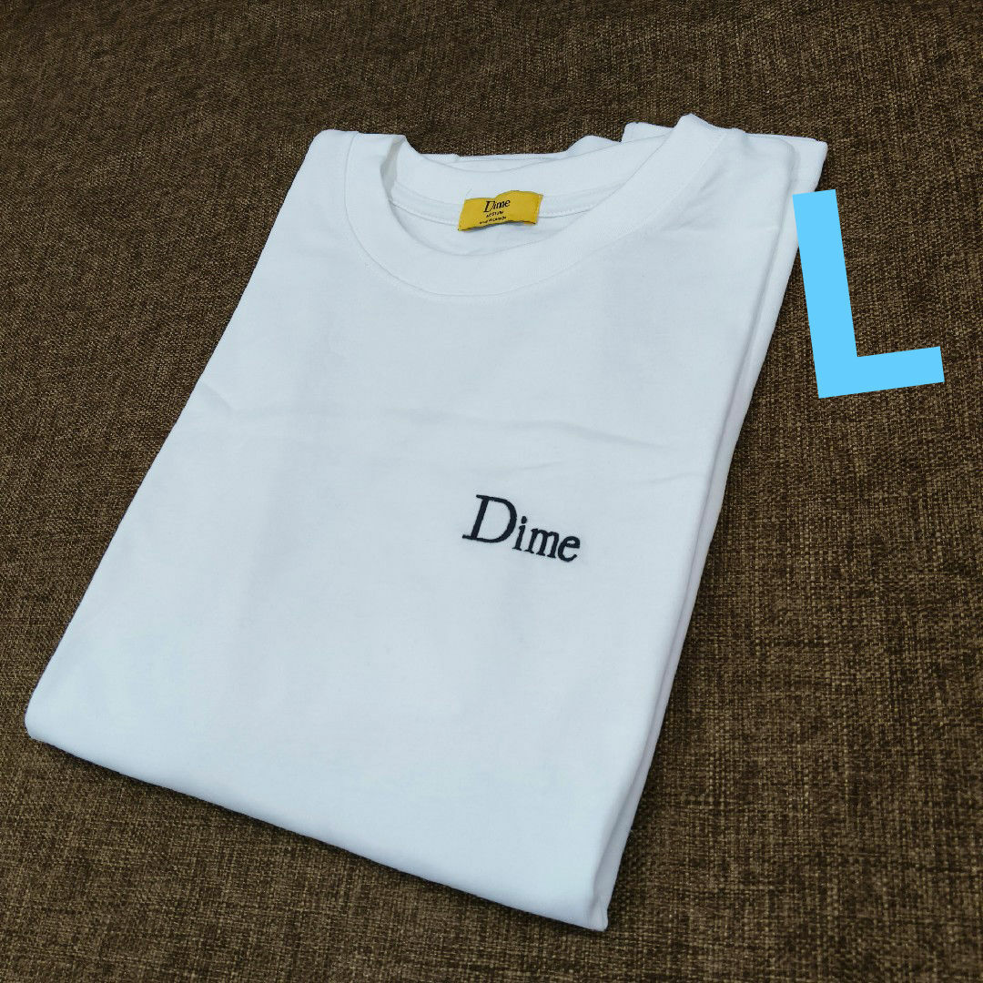Dime】ダイム CLASSIC ロゴ 刺繍 Tシャツ サイズ L Dime】ダイム CLASSIC ロゴ 刺繍 Tシャツ サイズ L