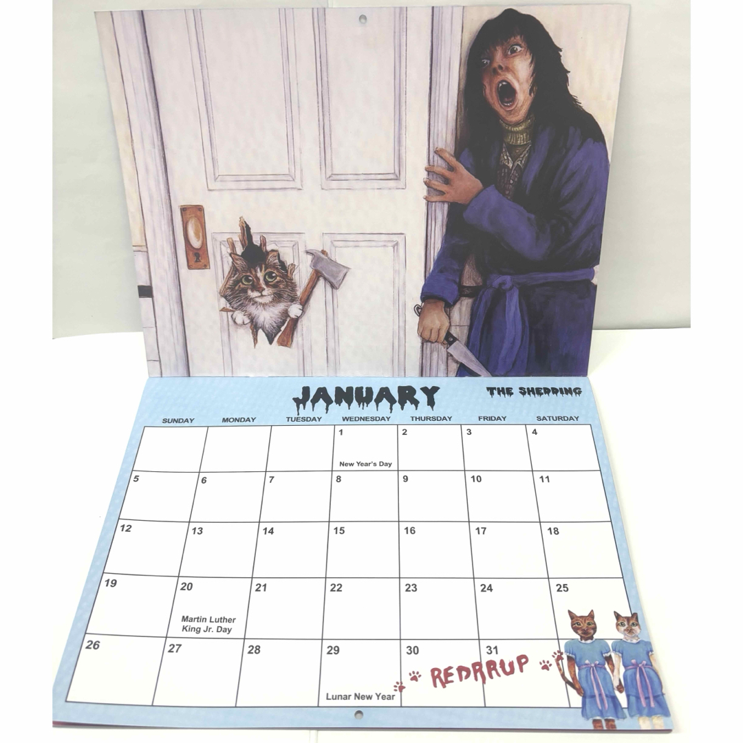 【新品】怖い猫　カレンダー　SCAREDY CATS 2025 CALENDAR エンタメ/ホビーの雑誌(生活/健康)の商品写真