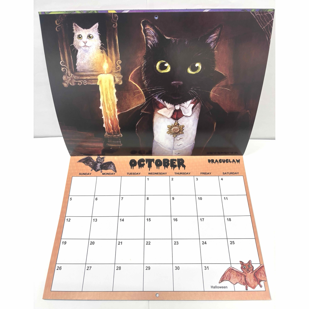 【新品】怖い猫　カレンダー　SCAREDY CATS 2025 CALENDAR エンタメ/ホビーの雑誌(生活/健康)の商品写真
