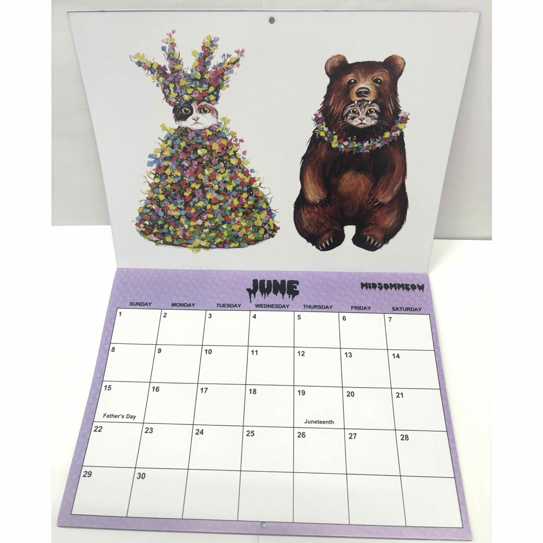 【新品】怖い猫　カレンダー　SCAREDY CATS 2025 CALENDAR エンタメ/ホビーの雑誌(生活/健康)の商品写真