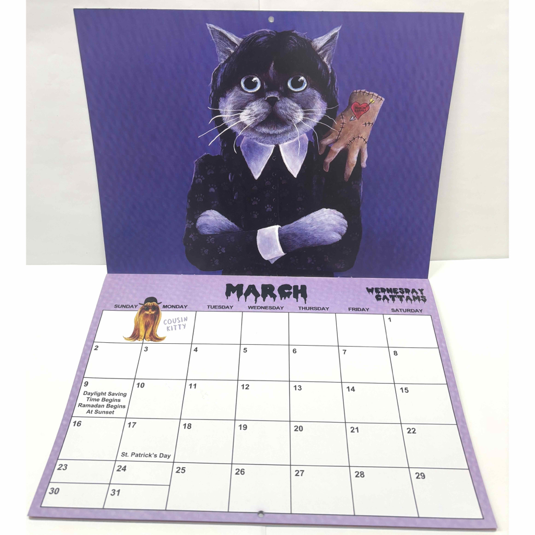 【新品】怖い猫　カレンダー　SCAREDY CATS 2025 CALENDAR エンタメ/ホビーの雑誌(生活/健康)の商品写真