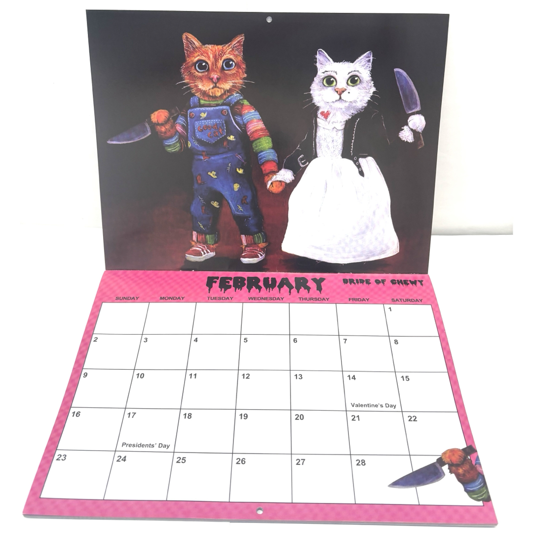 【新品】怖い猫　カレンダー　SCAREDY CATS 2025 CALENDAR エンタメ/ホビーの雑誌(生活/健康)の商品写真