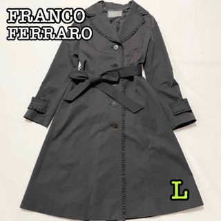 FRANCO FERRARO - フランコフェラーロ コート ワンピース黒 FRANCO FERRARO - フランコフェラーロ コート ワンピース黒