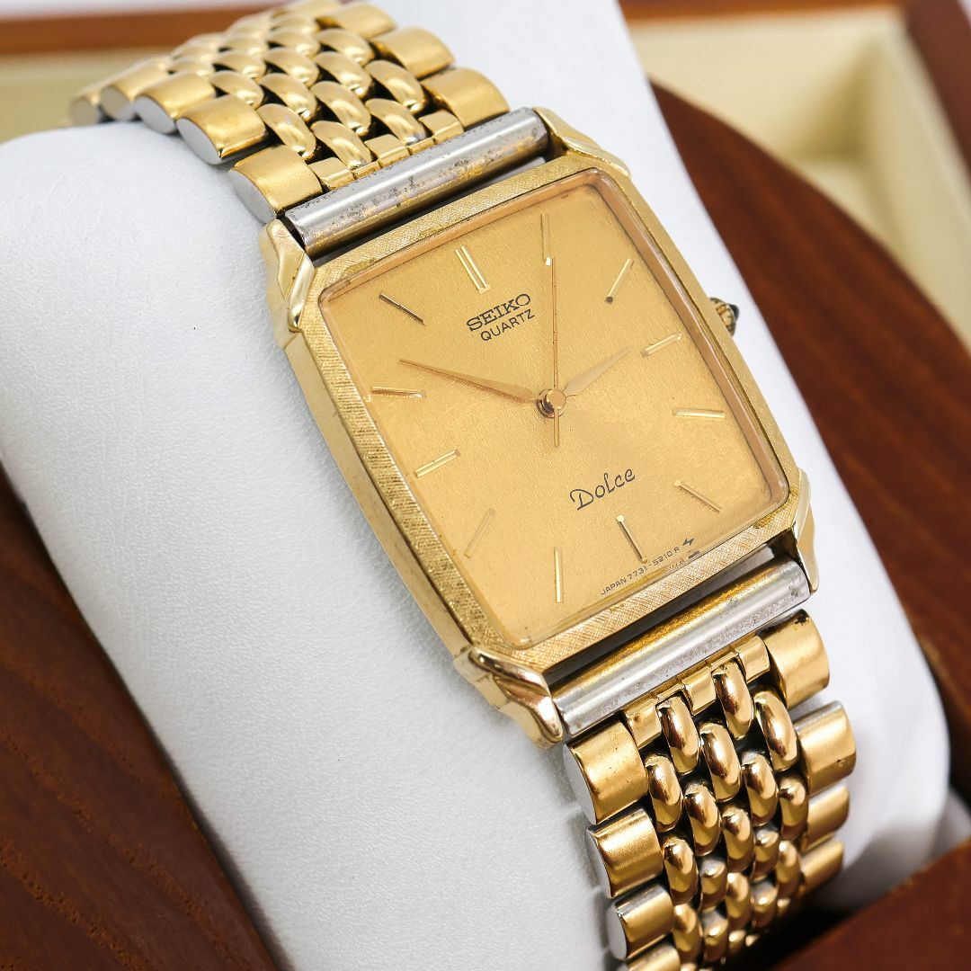 SEIKO - 稼働 SEIKO Dolce 腕時計 14Kベゼル アンティーク 新品 SEIKO - 稼働 SEIKO Dolce 腕時計 14Kベゼル アンティーク 新品