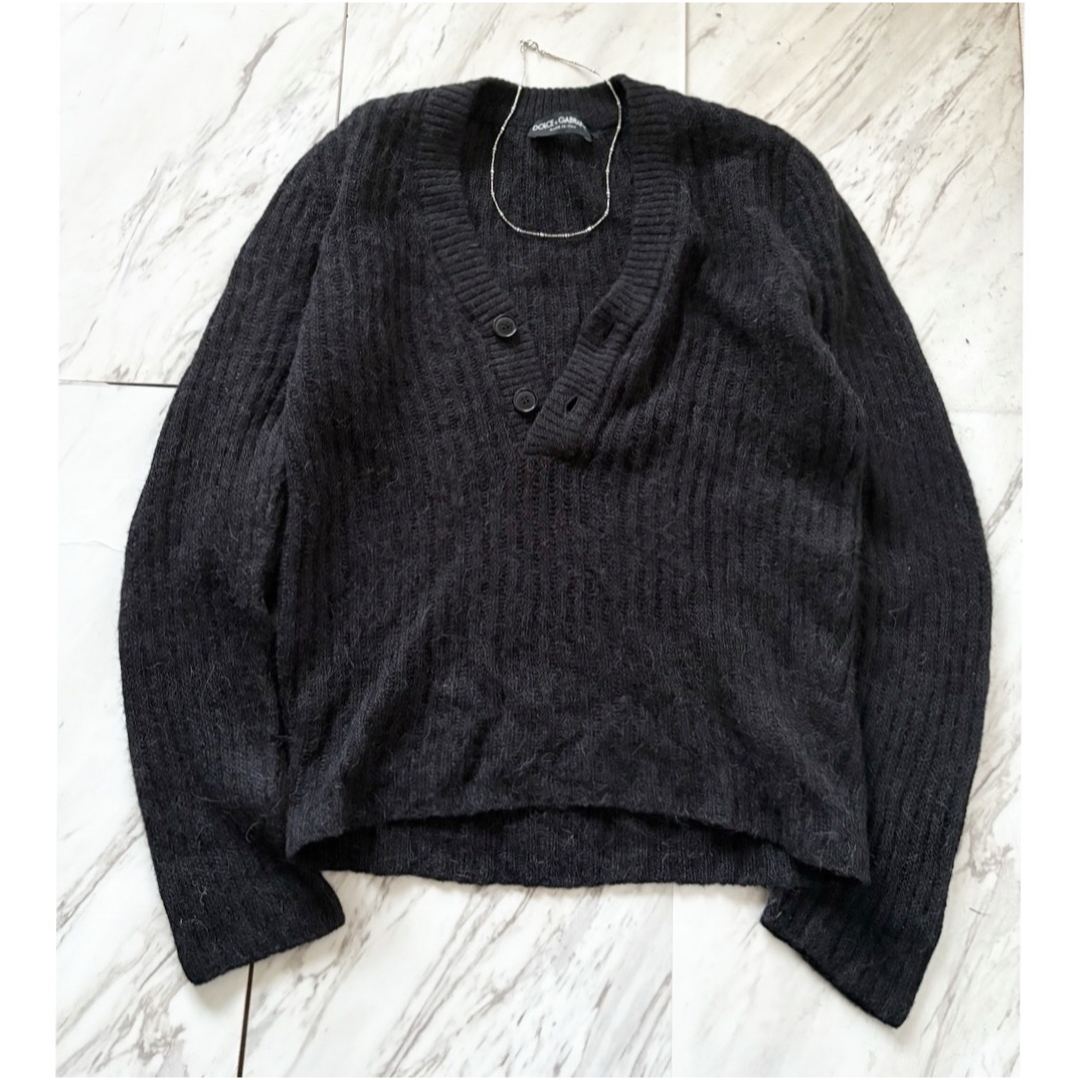 DOLCE&GABBANA - 90s Dolce&Gabbana 毛足長め ディープヘンリー DOLCE&GABBANA - 90s Dolce&Gabbana 毛足長め ディープヘンリー