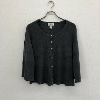 クミキョク(kumikyoku（組曲）)の【KUMIKYOKU】クミキョク　トップス　カーディガン　グレー　灰色系　サイズ2　透かし編み　長袖　アンゴラ(カーディガン)
