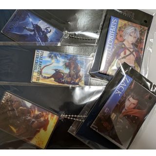 スクウェアエニックス(SQUARE ENIX)のファイナルファンタジーVII オンラインくじ  缶バッジ＆キーホルダー5点セット(キャラクターグッズ)