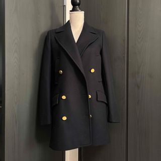 ZARA - ザラ manteco ショートコート Pコート ウール XS 紺 ZARA - ザラ manteco ショートコート Pコート ウール XS 紺