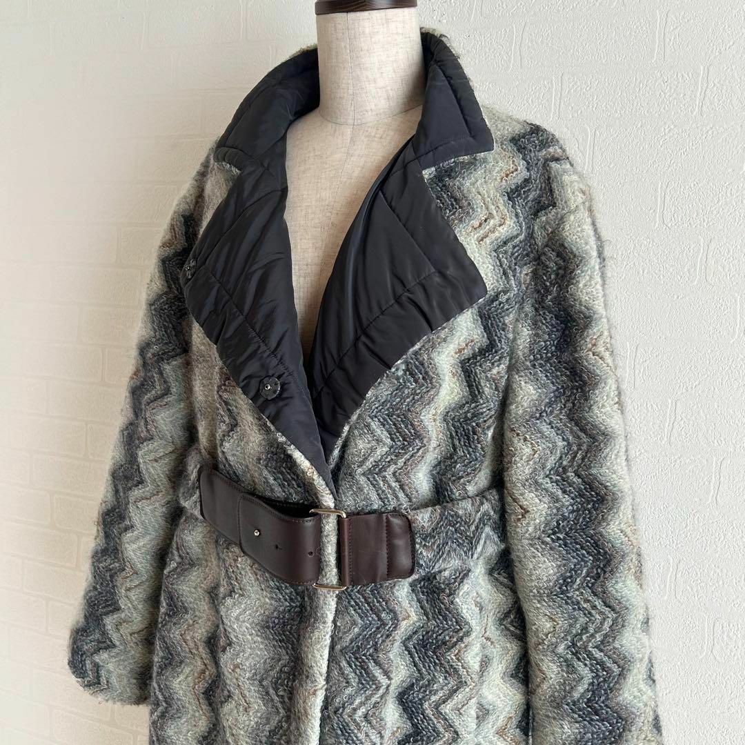 MISSONI - MISSONI ロングコート リバーシブル ベルト 44の通販 MISSONI - MISSONI ロングコート リバーシブル ベルト 44の通販