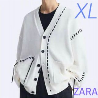 ZARA - ZARA カーディガントップステッチリボンの通販 by プロフ ZARA - ZARA カーディガントップステッチリボンの通販 by プロフ