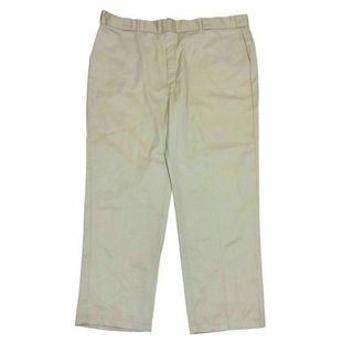 ディッキーズ(Dickies)のディッキーズ W44 太め ワークパンツ チノパン ロゴタグ US古着t67(ワークパンツ/カーゴパンツ)