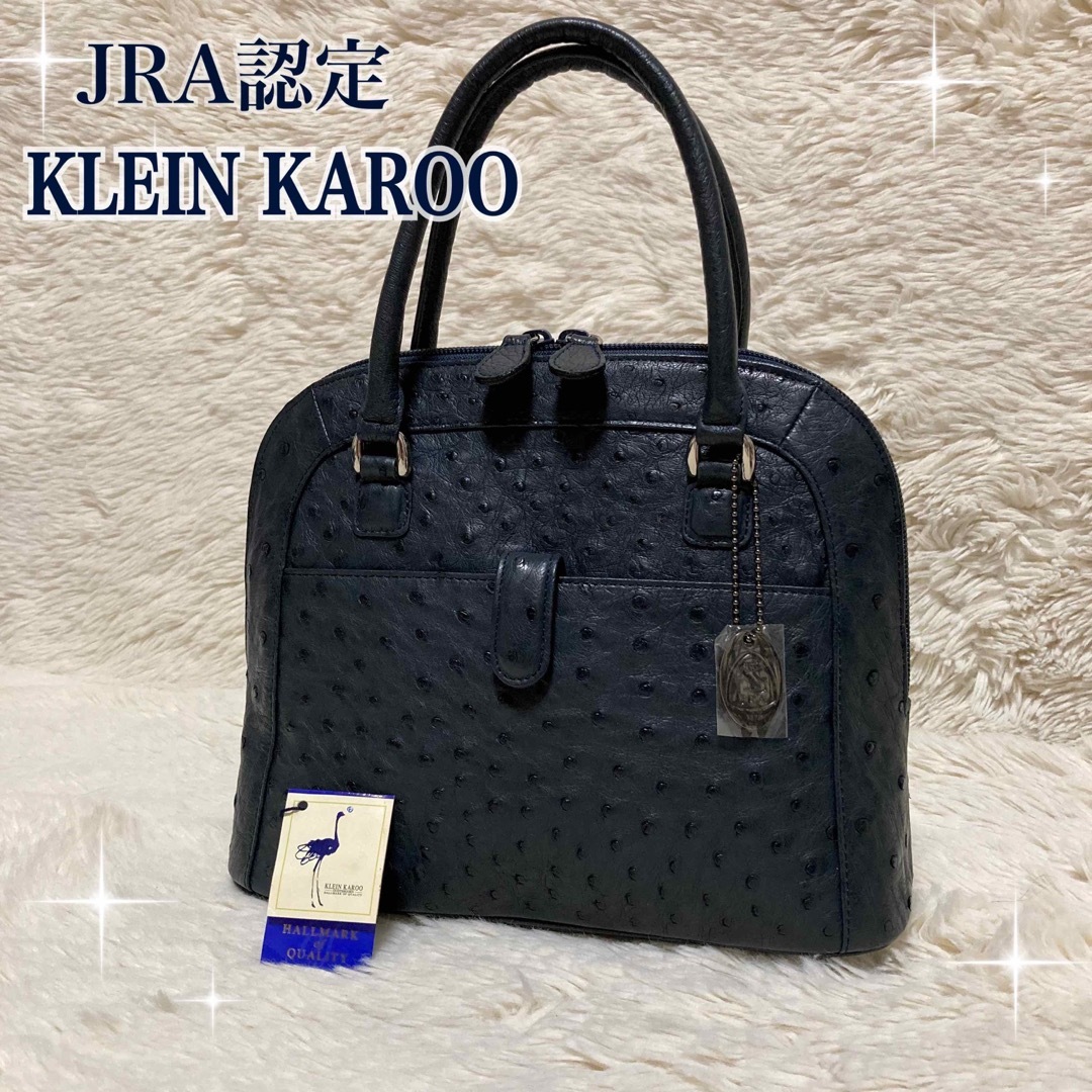 【 JRA認定 ✨ オーストリッチ 】本革 ハンドバッグ ダチョウ革