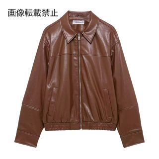 💋2月新作💄16359◆フェイクレザー PU ブルゾン ジャケット(ブルゾン)